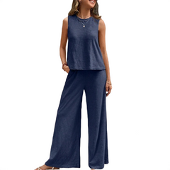 Sleeveless Top & Wide Leg Pants - KOSMICOS