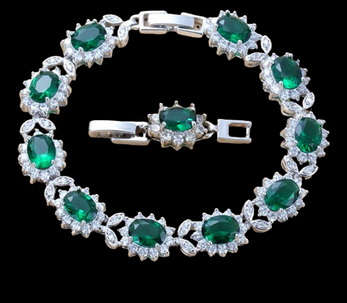 4PCS Green Bridal Jewelry Set For Women - Kosmicos