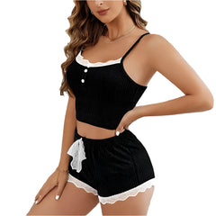 Dreamy Do Nothing Womens Set BLACK - KOSMICOS