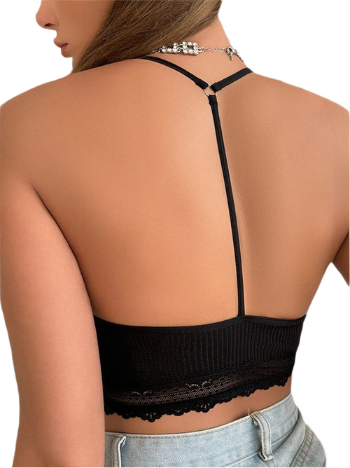 Lace Mesh Women's Crop Top - KOSMICOS