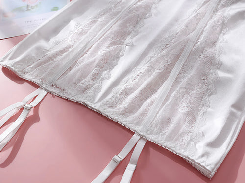 Rhonda See Through White Romantic Bridal Nightwear- Kosmicos