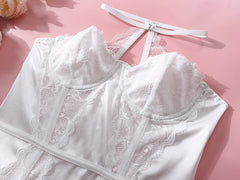 Rhonda See Through White Romantic Bridal Nightwear- Kosmicos