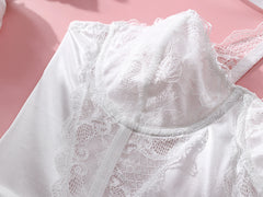 Rhonda See Through White Romantic Bridal Nightwear- Kosmicos