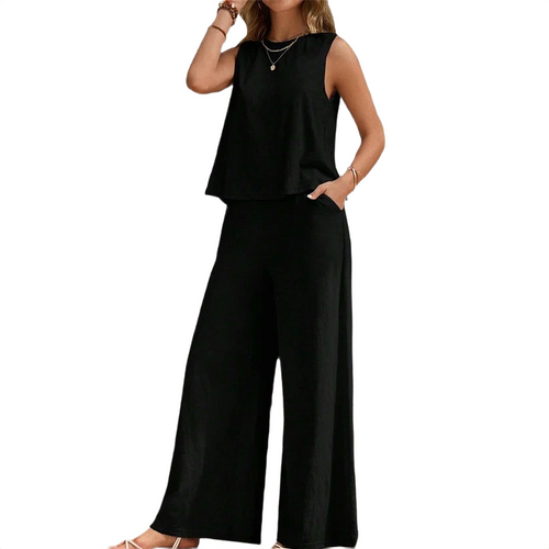 Sleeveless Top & Wide Leg Pants - KOSMICOS